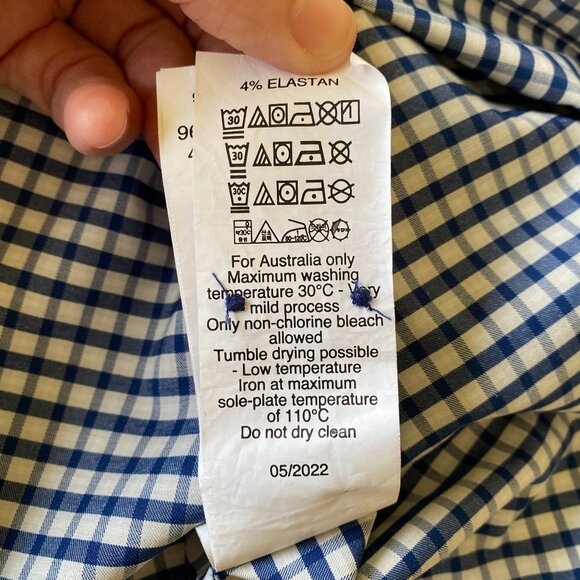 Costa Angler Tech Button Down Plaid Navy - Men's Small - Picture 9 of 13